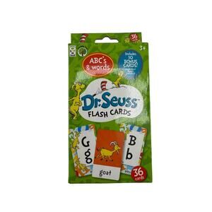Dr. Seuss Flash Cards ABCs and Words Set of 36 Cards NIB